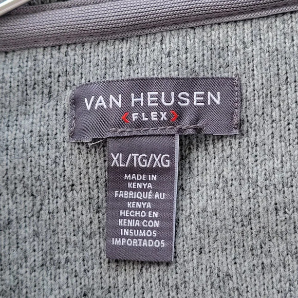 Van Heusen Pullover Classic Fiit 1/4 Zip Long Sleeve Beige Mens XL - Picture 7 of 9